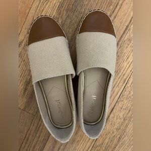 J. McLaughlin Tan and Brown Espadrilles